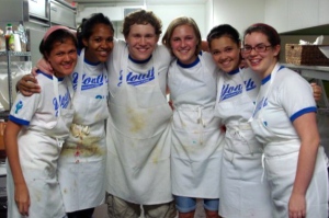 Serving during Summer Week 2: Kansas City Community Kitchen with a group of Youth Volunteers. 